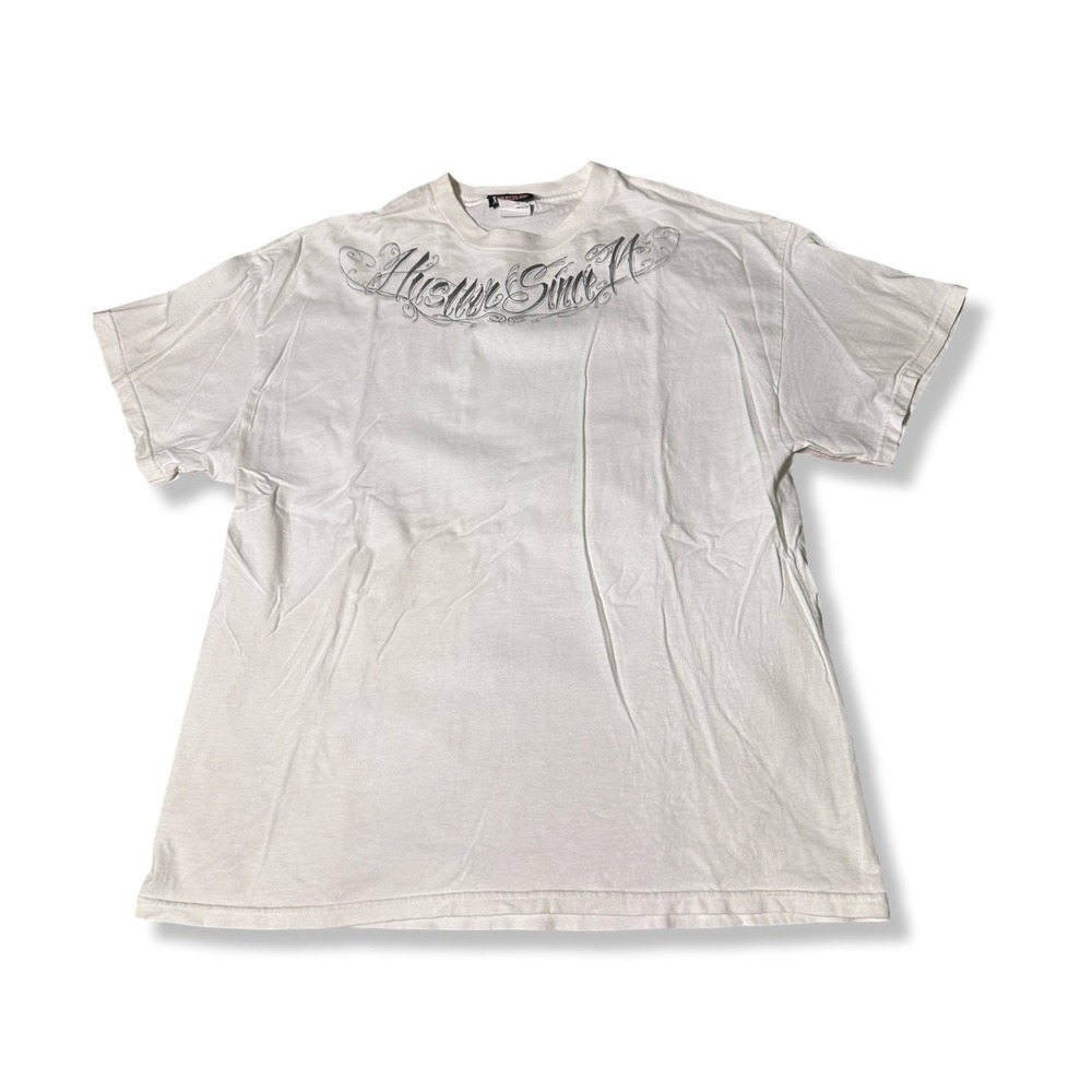 VTG Y2K Hustler T Shirt Mens XL White Excellent Hardcore Since 74 Graphic Tee